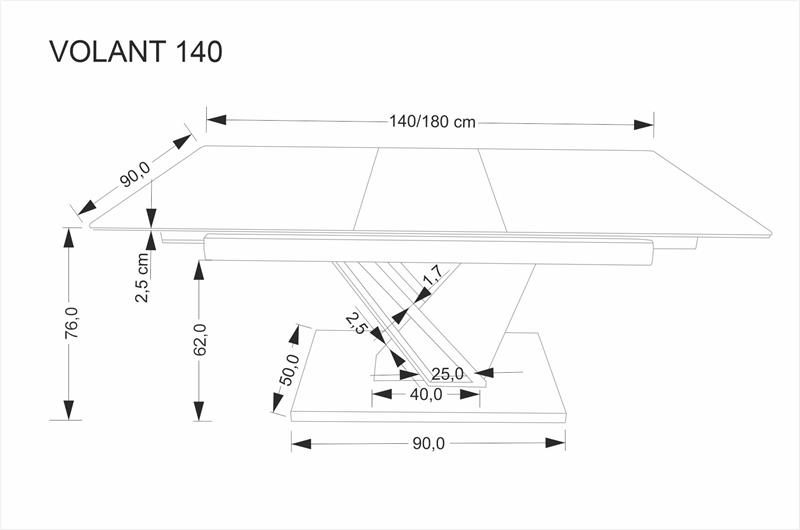 Zjawiskowy stół rozkładany marmur czarny z nogami dąb złoty 140-180 VOLANT 12 Zjawiskowy stół rozkładany marmur czarny z nogami dąb złoty 140-180 VOLANT 10
