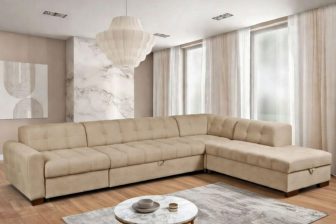 Długa sofa narożna ze stałym oparciem ROYAL 2 2 Ekskluzywna długa sofa narożna ze stałym oparciem