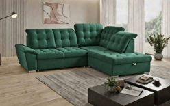 Estetyczny narożnik z funkcją spania ADVOCATE 2 6 Ciemny estetyczny narożnik z funkcją spania