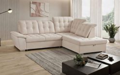 Estetyczny narożnik z funkcją spania ADVOCATE 2 7 Beżowy estetyczny narożnik z funkcją spania