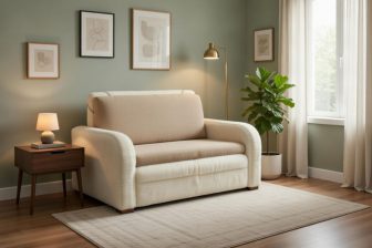 Fotel dwuosobowy rozkładany MILO 2 1082 Fotel dwuosobowy rozkładany do spania na wózki i ze schowkiem