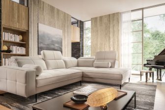 Kolor śmietankowy w w aranżacji salonu