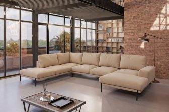 Narożnik U loftowy z bardzo wygodnym siedziskiem ALEXANDER 3 6 Nowoczesny narożnik U w stylu loftowym