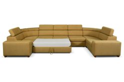 Narożnik U z zaokrąglonymi rogami z funkcją spania DIAMANTE 10 8 Narożnik U z zaokraglonymi bokami