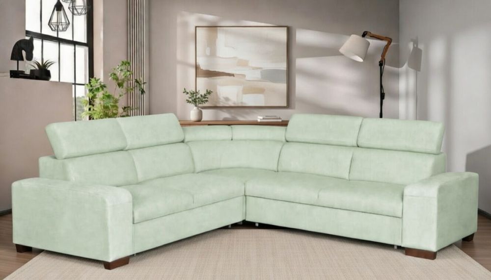 Narożnik z funkcją spania DIAMANTE 8 1 Komfortowy narożnik z funkcją spania z regulowanymi zagłówkami