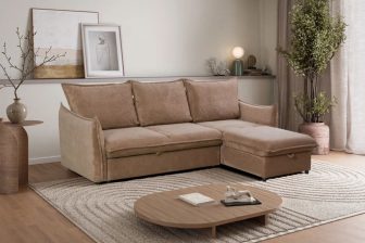 Narożnik z funkcją spania do małego przytulnego salonu GRENADA 255 Modny narożnik z funkcją spania do przytulnego salonu w bloku