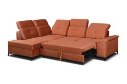 Nowoczesny narożnik z regulacją głebokości siedzisk z funkcją spania MADERIA 5 Nowoczesny narożnik z regulacją głebokości siedzisk z funkcją spania MADERIA 3