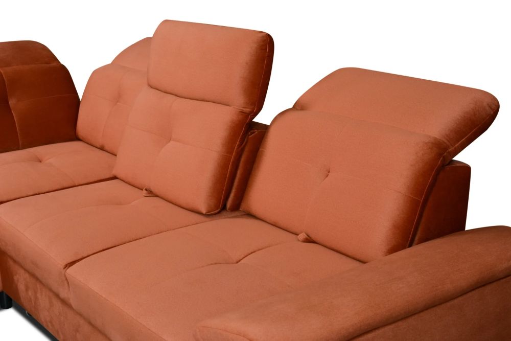 Nowoczesny narożnik z regulacją głebokości siedzisk z funkcją spania MADERIA 6 Nowoczesny narożnik z regulacją głebokości siedzisk z funkcją spania MADERIA 4