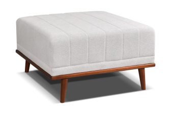 Pufa vintage na drewnianych nogach MODERN RETRO 6 Pufa na drewnianych nogach w stylu vintage