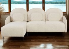 Rozkładana rogówka z chudymi podłokietnikami SONATA 5 Beżowa rogówka z chydymi podłokietnikami