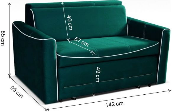 Sofa rozkładana dla dwóch osób AGNES 2 10 Sofa rozkładana dla dwóch osób AGNES 2 8