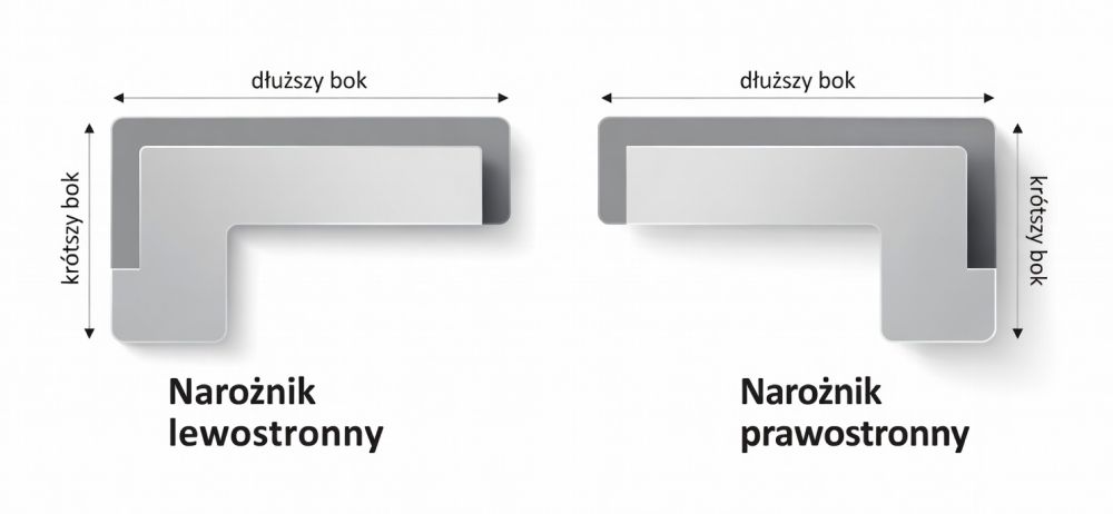 Narożnik loftowy z bardzo wygodnym siedziskiem ALEXANDER 1 12 Określanie strony narożnika