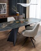 Awangardowy stół rozkładany czarny marmur 165-241 ARMANI 1