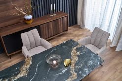 Awangardowy stół marmurowy rozkładany