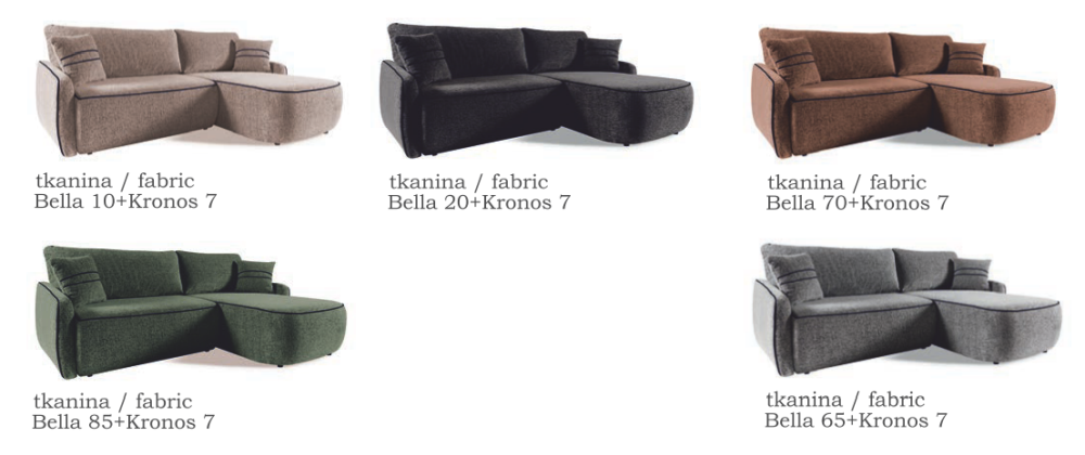 Bardzo ładna rogówka do małego salonu z funkcją spania RICO 2