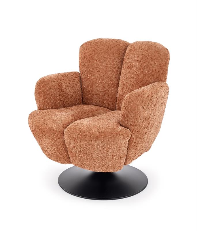 Cynamonowy fotel obrotowy z bardzo wygodnym siedziskiem FRESH 1