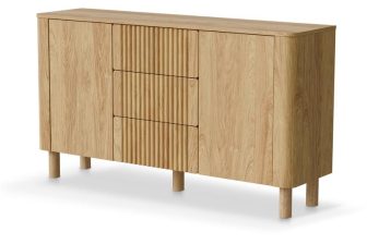 Duża obła komoda na nogach 150 cm ARANGO 12 Obła komoda dąb na wysokich nogach