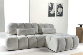 Duży narożnik bez podłokietników z funkcją spania DOMINUM 17 Duży wygodny narożnik bez podłokietników z funkcją spania codziennego