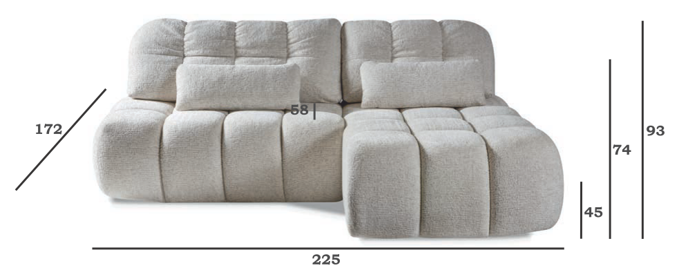 Duży narożnik bez podłokietników z funkcją spania DOMINUM 5 Duży narożnik bez podłokietników z funkcją spania DOMINUM 3