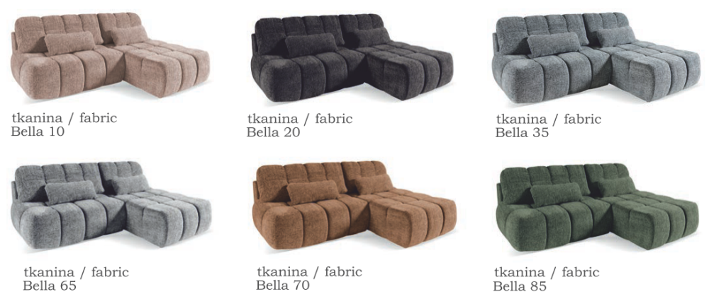 Duży narożnik bez podłokietników z funkcją spania DOMINUM 4 Duży narożnik bez podłokietników z funkcją spania DOMINUM 2