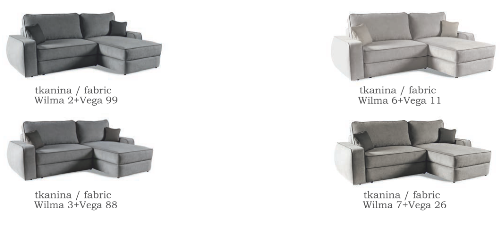 Duży uniwersalny narożnik ze skrzynią i funkcją spania METROPOL 2