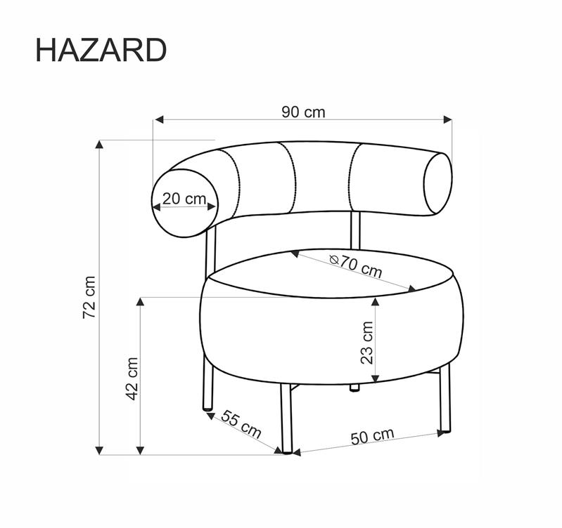 Ekstawagancki fotel do modnego salonu HAZARD 9 Ekstawagancki fotel do modnego salonu HAZARD 7