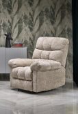Beżowy fotel elektryczny do salonu AMORE 2 Ekskluzywny fotel elektryczny do salonu z funkcją relax