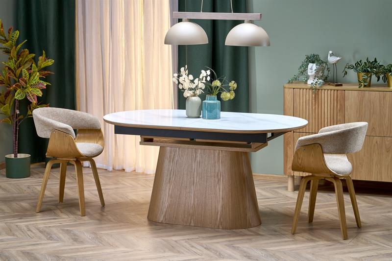 Gigantyczny stół owalny rozkładany 160-240 cm SIRIUS 3 Olbrzymi stół owalny rozkładany