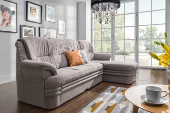 Klasyczna sofa rogowa z funkcją spania klasy premium