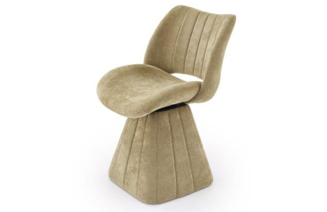 Krzesło obrotowe tapicerowane K613 3 Oliwkowe krzesło obrotowe tapicerowane typu stożek