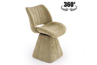 Krzesło obrotowe tapicerowane K613 7 Krzesło stożek kolor oliwkowy z funkcją obracania