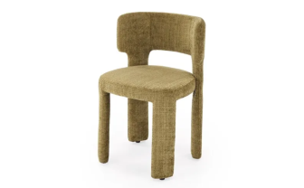 Nieszablonowe krzesło z tapicerowanymi nogami