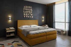 Nowoczesne łóżko kontynentalne dla pary