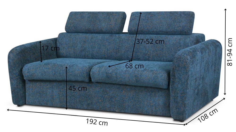 Luksusowa sofa na stelażu włoskim MELANIA 5