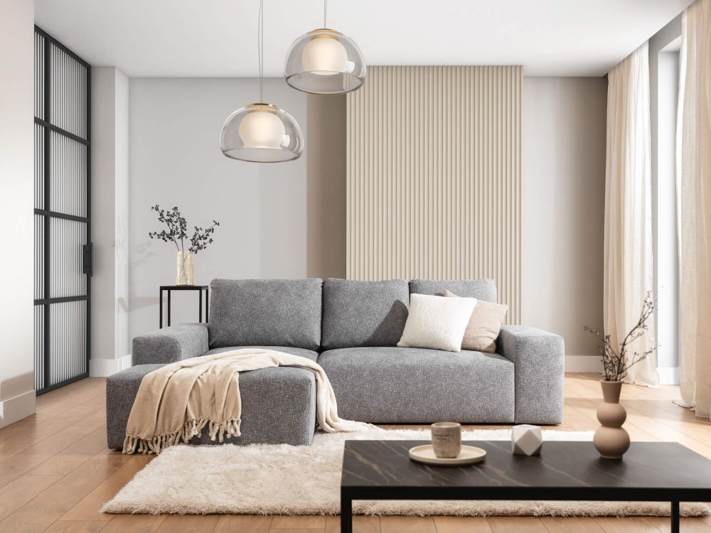 Minimalistyczna sofa narożna klasy premium APEX 3 Sofa narożna premium