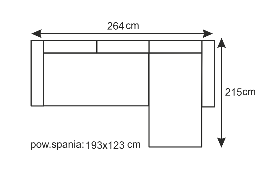 Modny narożnik z pięcioma zagłówkami i funkcją spania AKIRA 1 3