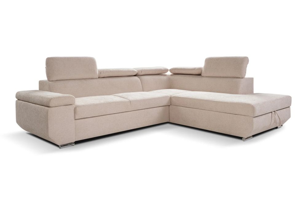 Modny narożnik z pięcioma zagłówkami i funkcją spania AKIRA 1 1