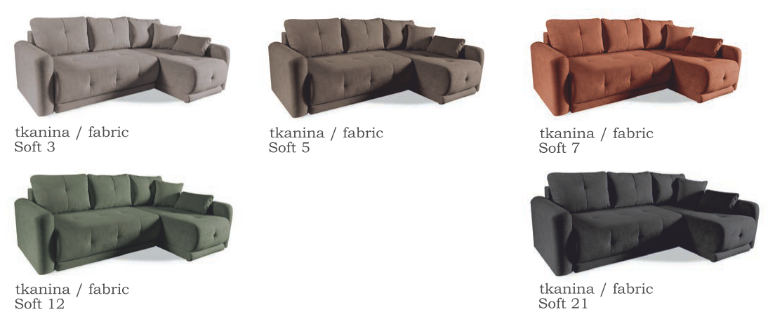 Narożnik dwukierunkowy z funkcją spania KANON 4 Narożnik dwukierunkowy z funkcją spania KANON 2