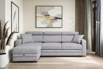 Narożnik podwójne sprężyny bonell i faliste z funkcją spania SOFT 214 Super wygodny narożnik sprężyny bonell i faliste