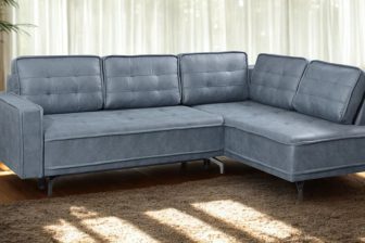 Narożnik z guzikami z funkcją spania TUSSO 3 Narożnik z guzikami na siedziski i poduszkach