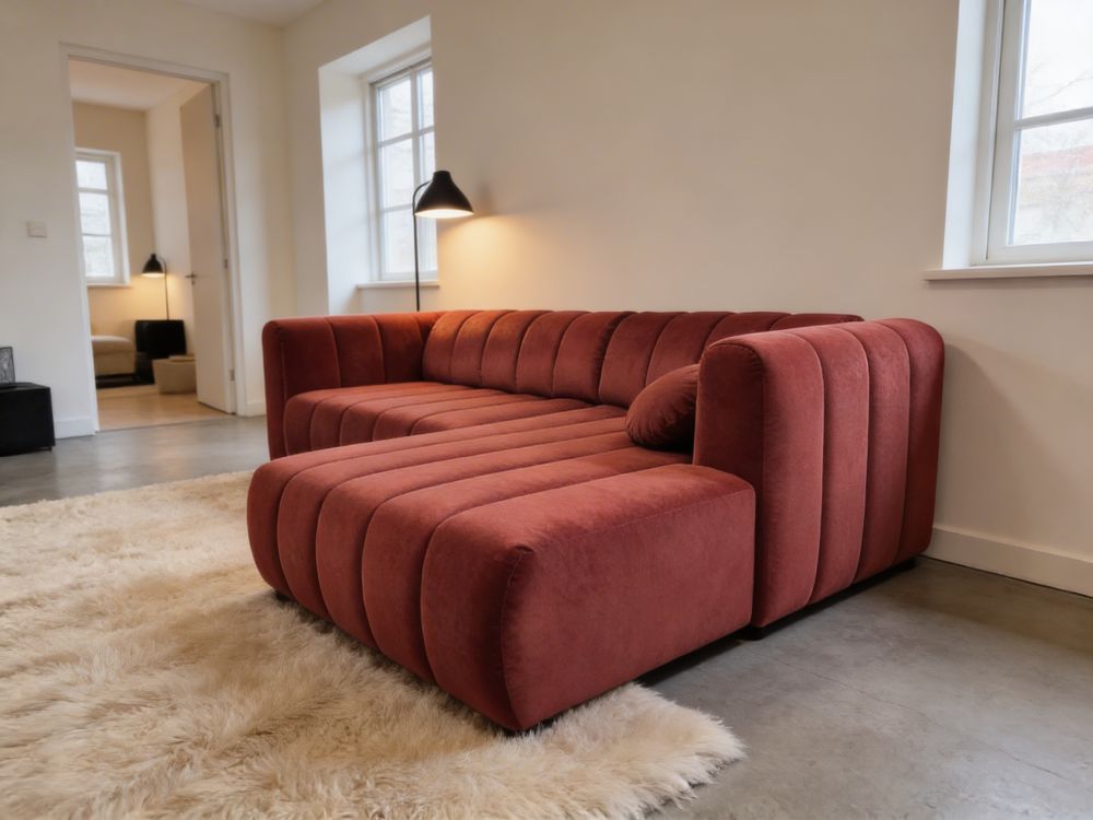 Nowoczesny narożnik z luźnymi poduszkami z funkcją spania SALSA 1