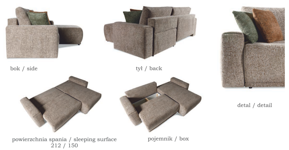 Nowoczesny narożnik z duzym spaniem BASTION 3 Nowoczesny narożnik z duzym spaniem BASTION 1