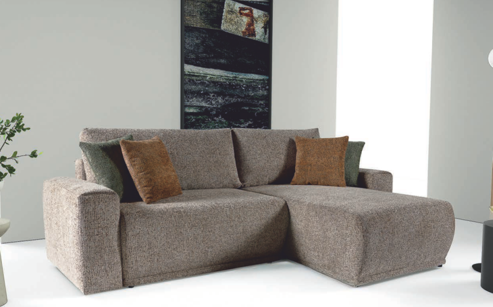 Nowoczesny narożnik z duzym spaniem BASTION 2 Nowoczesny narożnik do salonu z dużymi poduchami i funkcją spania
