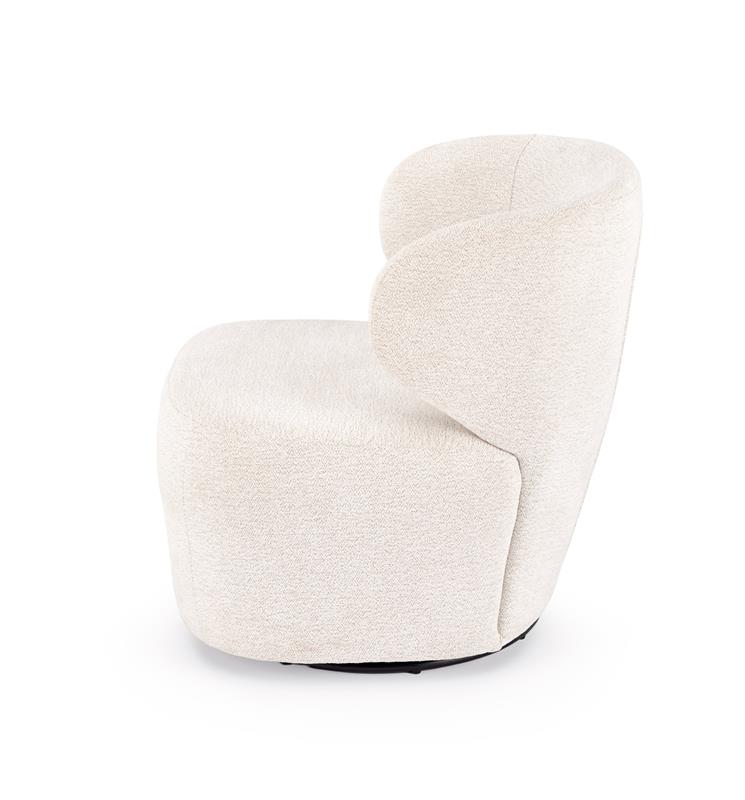 Kremowy obrotowy fotel z oparciem na głowę GLEN 3 Kremowy obrotowy fotel z oparciem na głowę GLEN 1