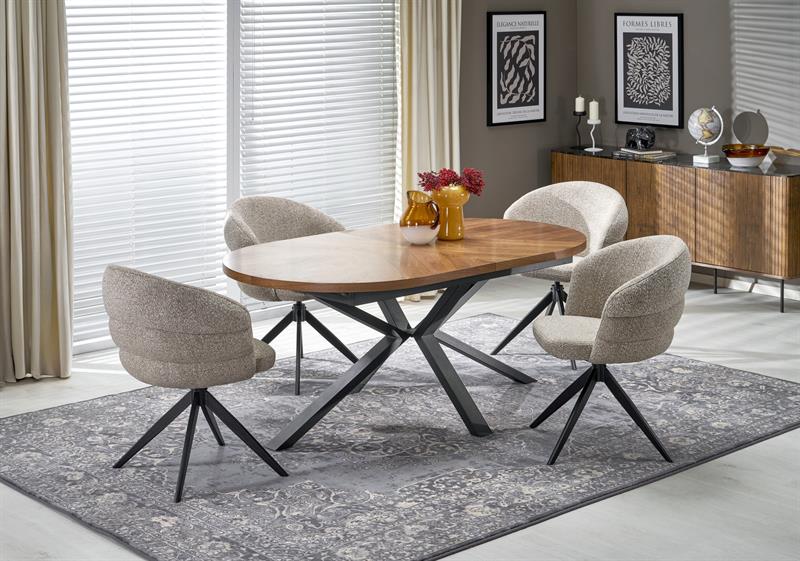 Olśniewający stół orzechowy rozkładany 180-300 cm JASON 2 Olśniewający stół z blatem orzech