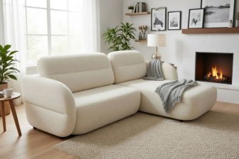 Pękata kanapa narożna z funkcją spania codziennego