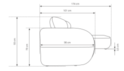 Pękata kanapa narożna z funkcją spania FRIEND 6
