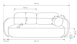 Pękata sofa rozkładana do spania FRIEND 5