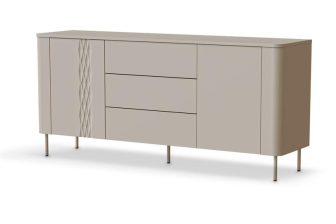 Piękna komoda z frezowaniem z łagodnymi bokami TIRANTE 4 Piękna kaszmirowa komoda na wysokich nogach