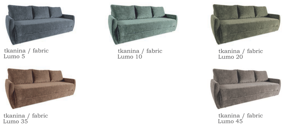Rozkładana kanapa z dużymi poduchami FRESCO 2